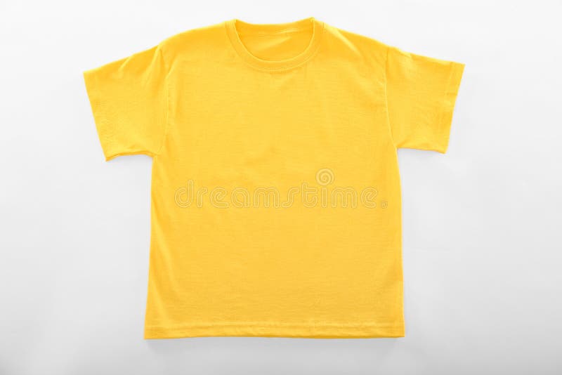 Download Blank Yellow T-shirt On White Background Stock Photo ...