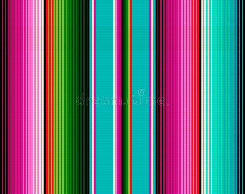Blanket stripes seamless vector pattern. Serape design stock illustration