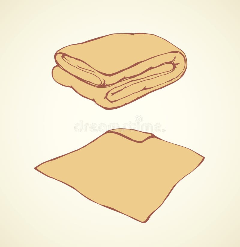 Blanket. Vector drawing stock vector. Illustration of cotton - 128144130