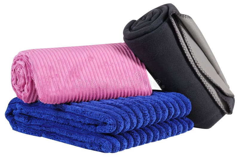 Blankets. Isolated. stock photos