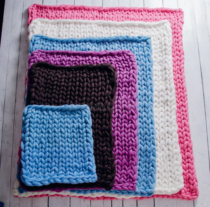 Blankets Made of Thick Yarn Stock Image Image of knit, soft 81712705