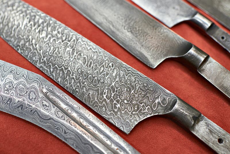 Blanks of Steel for Knives on Red Stock Image Image of craft