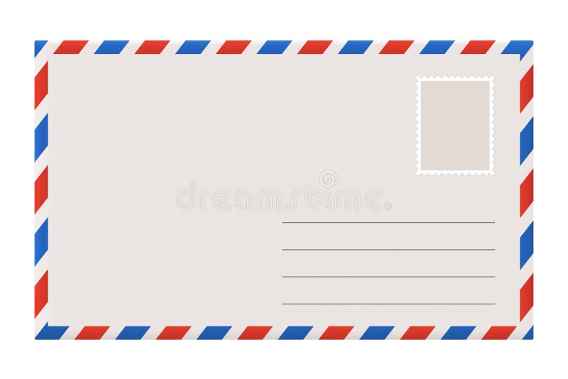 Blankt kuvert stock illustrationer