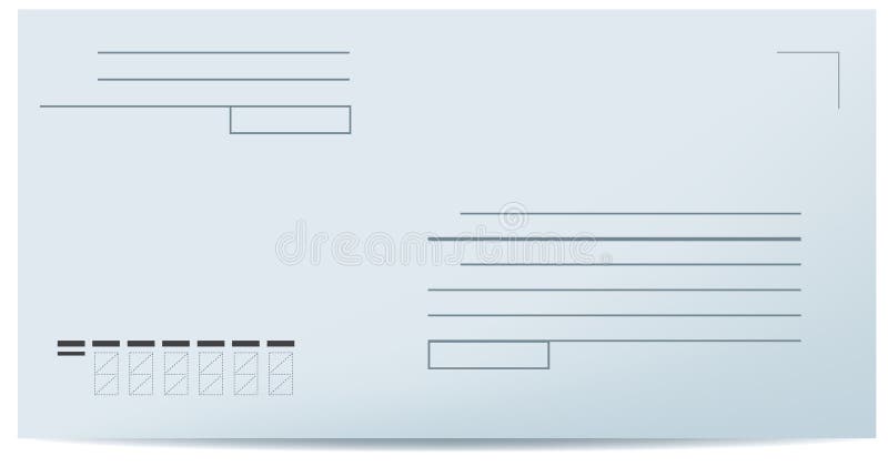 Blankt kuvert stock illustrationer