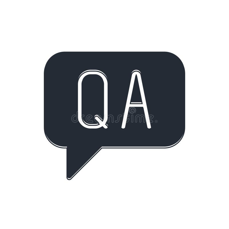 Blasen der Schwarzen Sprache mit dem Symbol Frage und Antwort isoliert auf weißem Hintergrund. Q und A. FAQ-Zeichen. Chat-Rede lizenzfreie abbildung