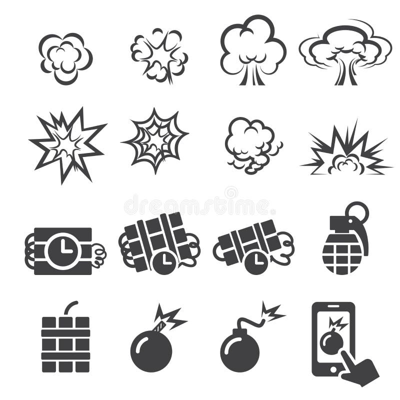 Blast icon set vector illustration