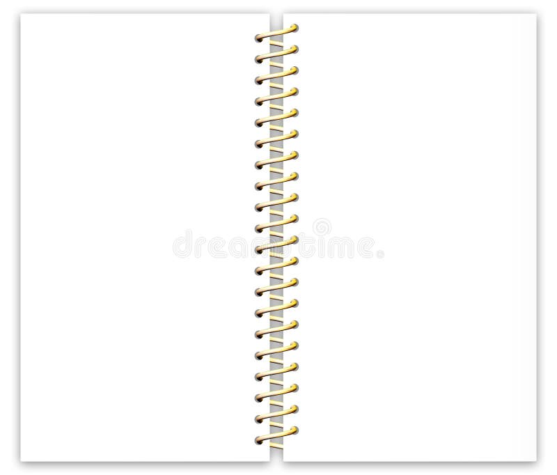 Blatt-Papier mit Metall Spiral-4 lizenzfreie abbildung Blatt-Papier mit Metall Spiral-4 lizenzfreie abbildung