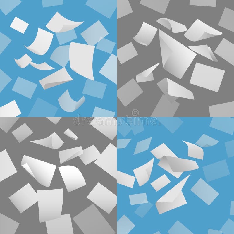 Blatt-Vektorsatz des Fliegenleeren papiers lizenzfreie abbildung Blatt-Vektorsatz des Fliegenleeren papiers lizenzfreie abbildung