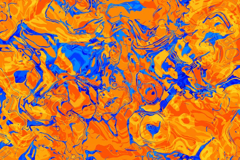 Blau und Orange gemarmorter Hintergrund