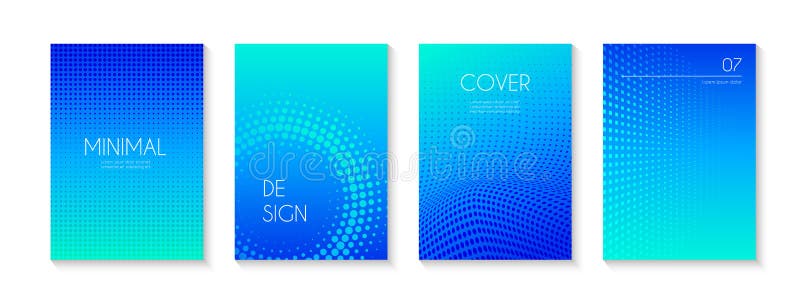 Blaue abstrakte Vektordeckelvorlagen. minimalistischer kreativer Gradientenhintergrund für Broschüren für Geschäftsbanner vektor abbildung