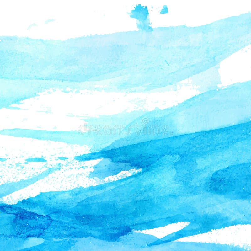 Blaue Aquarellbeschaffenheit mit Bürstenanschlägen und vektor abbildung Blaue Aquarellbeschaffenheit mit Bürstenanschlägen und vektor abbildung