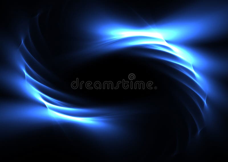 Blue abstract waves on a black background-3D rendered fractal. Blue abstract waves on a black background-3D rendered fractal.