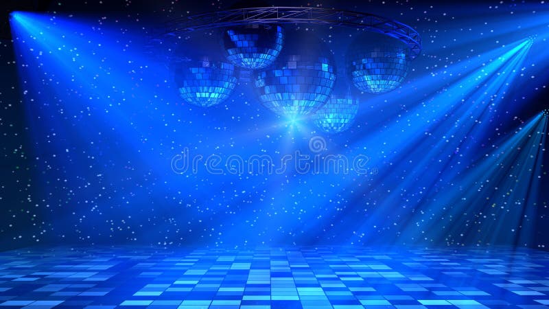 Blaue Disco Dance Floor