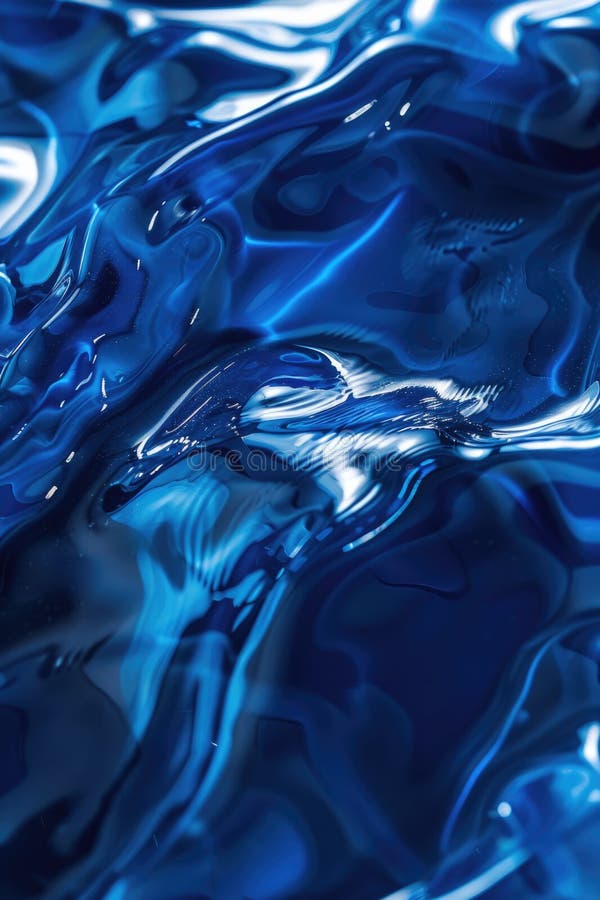 Blaue flüssige Oberfläche dicht stockfoto