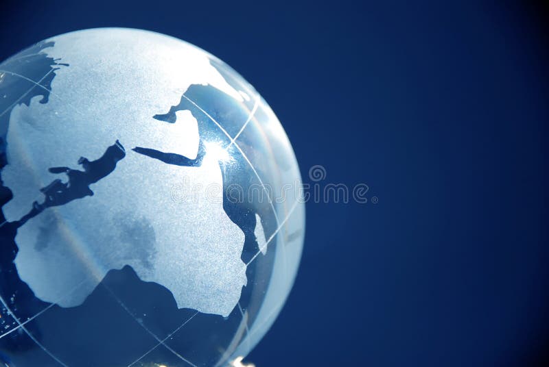 Blaue Glaskugel stockfoto Blaue Glaskugel stockfoto