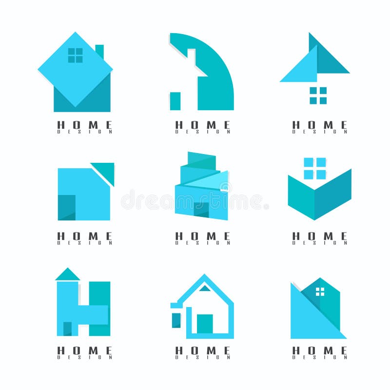 Blaue Hauptsammlung Logo Moderns kreativ Auszug Symbol VE lizenzfreie abbildung Blaue Hauptsammlung Logo Moderns kreativ Auszug Symbol VE lizenzfreie abbildung