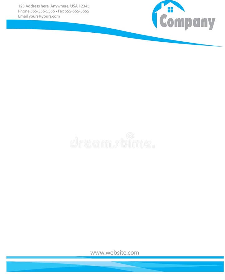 Blue Circle House Logo Letterhead Template. Blue Circle House Logo Letterhead Template