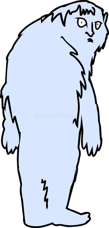 Blaue Karikatur Bigfoot stock abbildung Blaue Karikatur Bigfoot stock abbildung