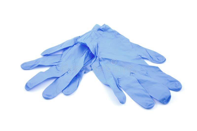 Blaue medizinische Handschuhe