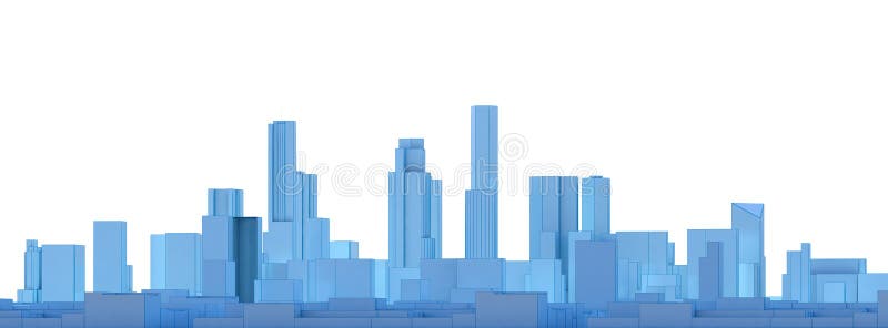 Blaue niedrige Polystadtlandschaft mit weißem Hintergrund lizenzfreie abbildung Blaue niedrige Polystadtlandschaft mit weißem Hintergrund lizenzfreie abbildung