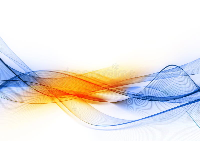 Blaue orange Welle vektor abbildung