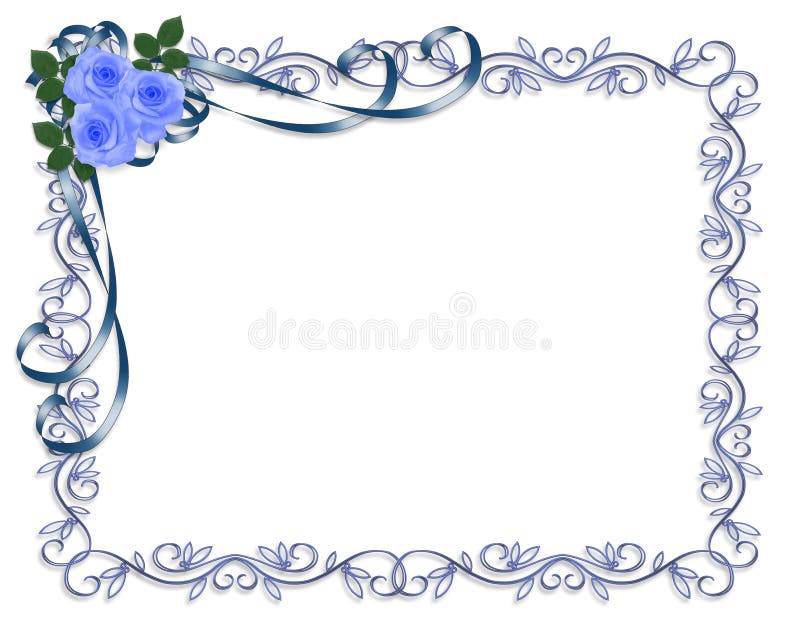 Blaue Rosen, die Einladung oder Valentinsgruß Wedding sind vektor abbildung Blaue Rosen, die Einladung oder Valentinsgruß Wedding sind vektor abbildung