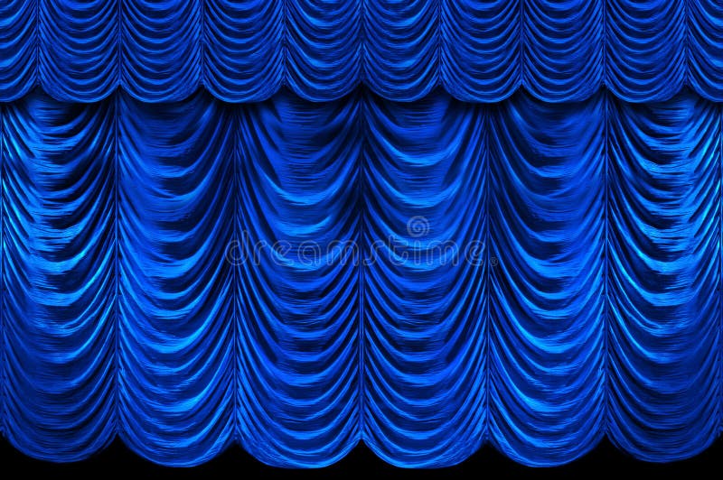 Blaue Stufe-Trennvorhänge lizenzfreie stockfotografie Blaue Stufe-Trennvorhänge lizenzfreie stockfotografie