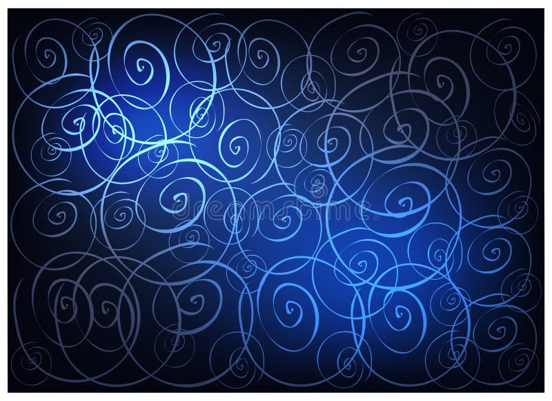 Blaue Weinlese Tapete Mit Gewundenem Muster Hintergrund Vektor Abbildung Illustration Von Geometrisch Dunkel 83334943