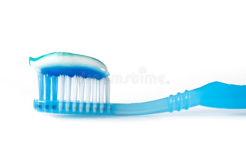 Blaue Zahnbürste stockfoto