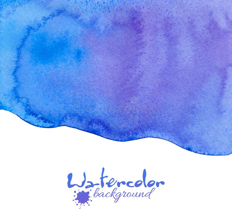 Blauer Aquarellvektorhintergrund vektor abbildung Blauer Aquarellvektorhintergrund vektor abbildung