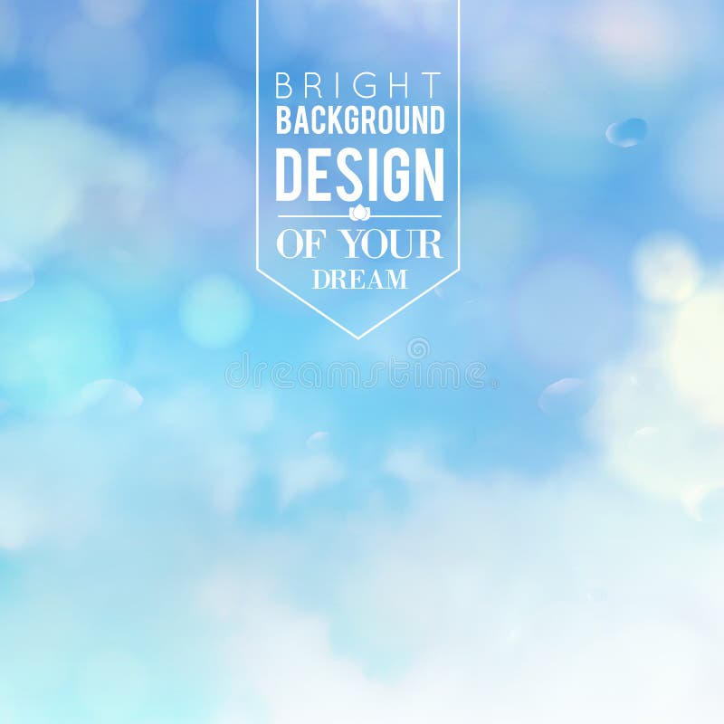 Blauer Bokeh-Abstrakt-Licht-Hintergrund. vektor abbildung