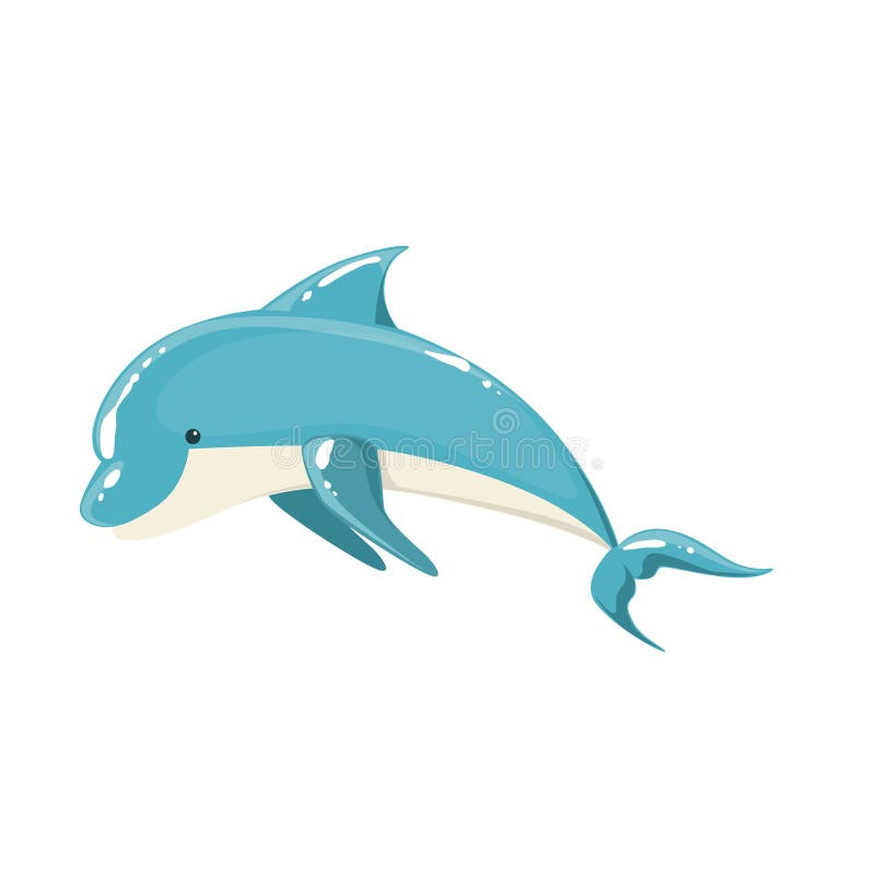 Blauer Bottlenose-Delphin, der für Unterhaltungsshow, realistische Wassersäugetier-Vektor-Zeichnung springt stock abbildung Blauer Bottlenose-Delphin, der für Unterhaltungsshow, realistische Wassersäugetier-Vektor-Zeichnung springt stock abbildung