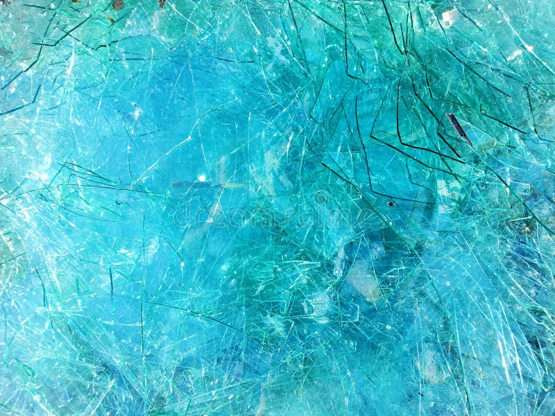 Blauer gebrochener Glashintergrund stockbilder Blauer gebrochener Glashintergrund stockbilder