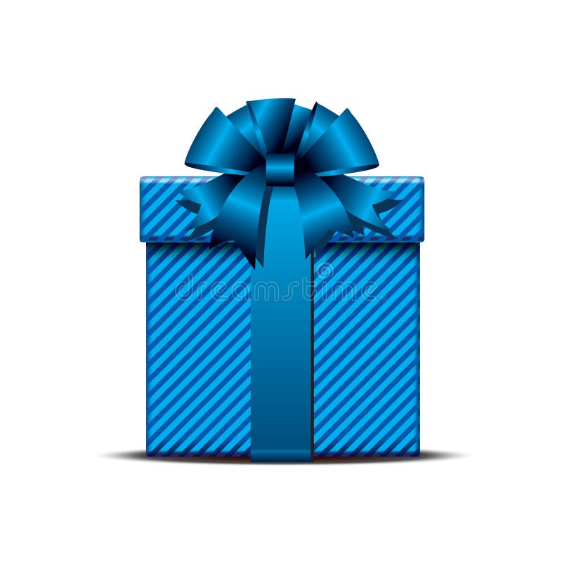Blauer Geschenk-Kasten