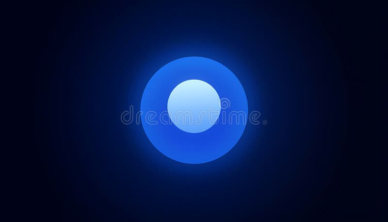 Blauer Kreis Gradient Abstract Design Element Generative AI vektor abbildung