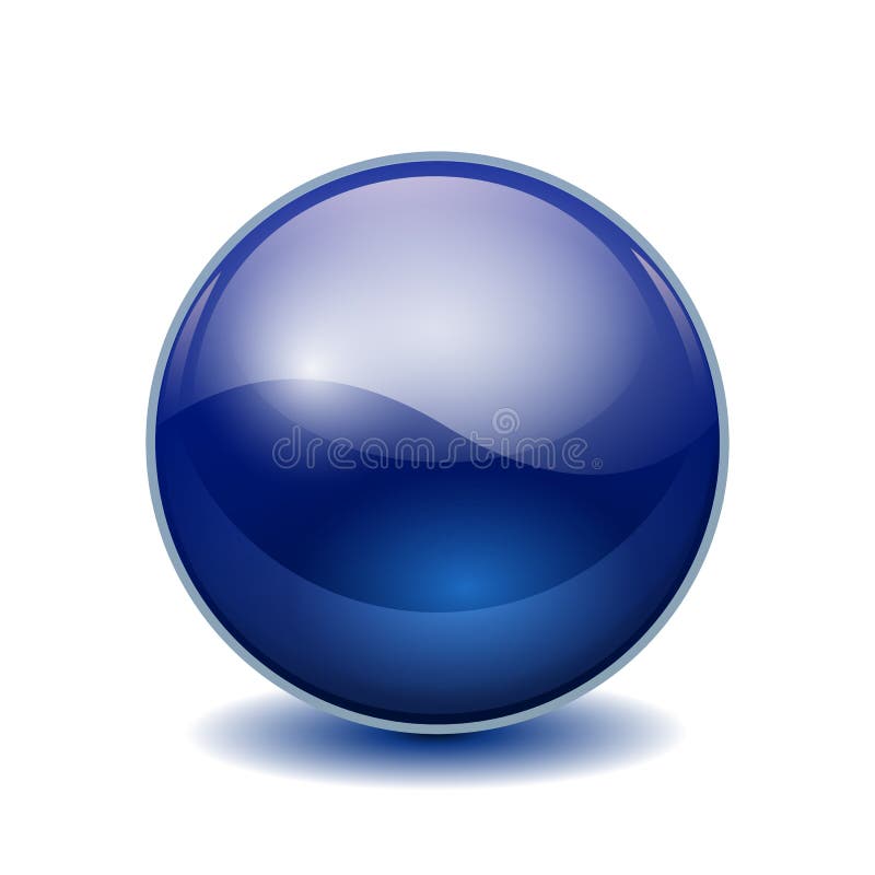 Blauer magischer Kristallbereich 3D Transparenter Glasball mit Schatten – Vektor auf Lager lizenzfreie abbildung Blauer magischer Kristallbereich 3D Transparenter Glasball mit Schatten – Vektor auf Lager lizenzfreie abbildung