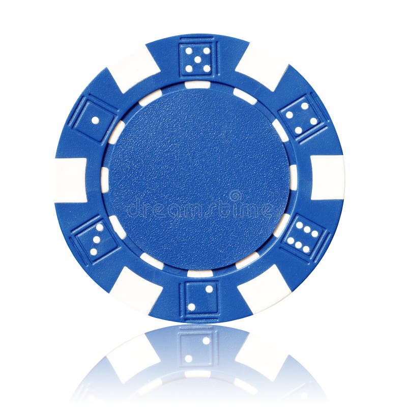 Blauer Pokerchip