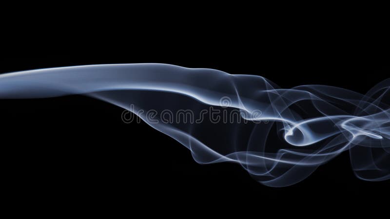 Blauer Rauch auf schwarzem Hintergrund lizenzfreies stockfoto