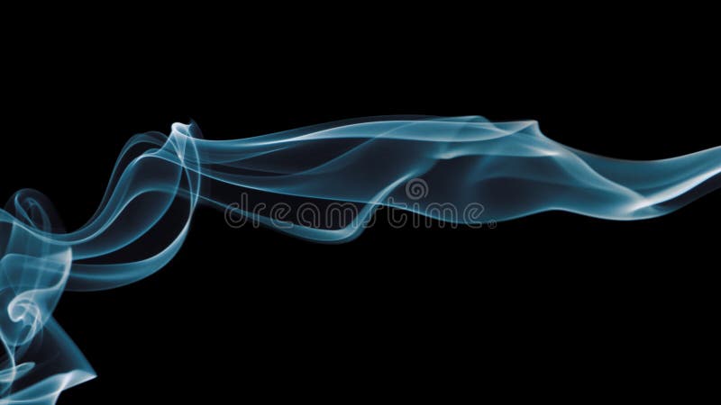 Blauer Rauch auf schwarzem Hintergrund lizenzfreies stockfoto