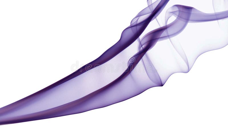 Blauer Rauch auf weißem Hintergrund stockfotos