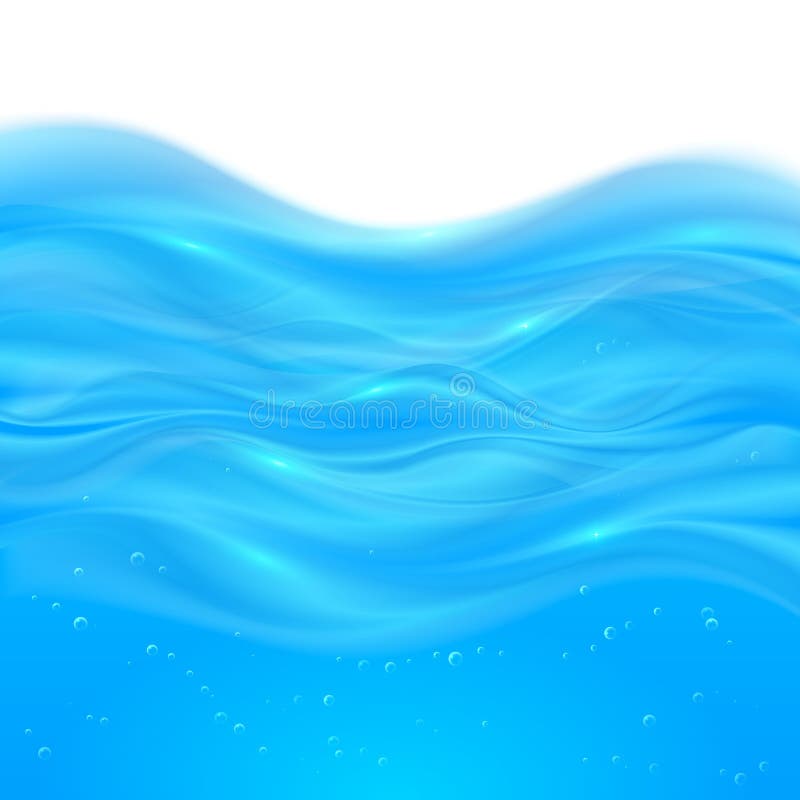 Blauer realistischer Vektorwasserhintergrund stock abbildung