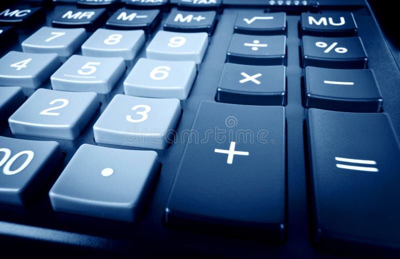 Blauer Rechner stockbild