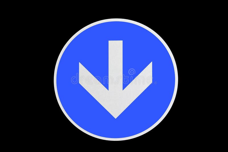 Blauer Richtungs-Pfeil stock abbildung