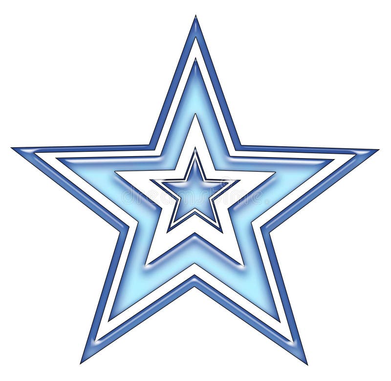 Blauer Stern stock abbildung. Illustration von form, symbole - 673067
