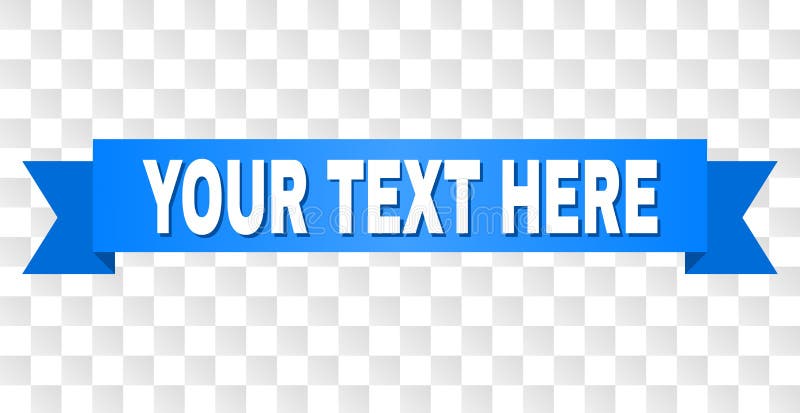 Blauer Streifen mit IHREM TEXT HIER Text vektor abbildung Blauer Streifen mit IHREM TEXT HIER Text vektor abbildung