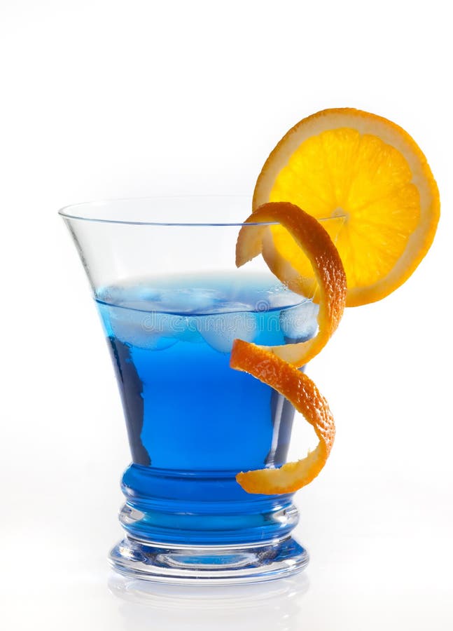 Tropisches Martini-Weltcocktail Oder Blauer Hawaiianer Stockbild - Bild ...