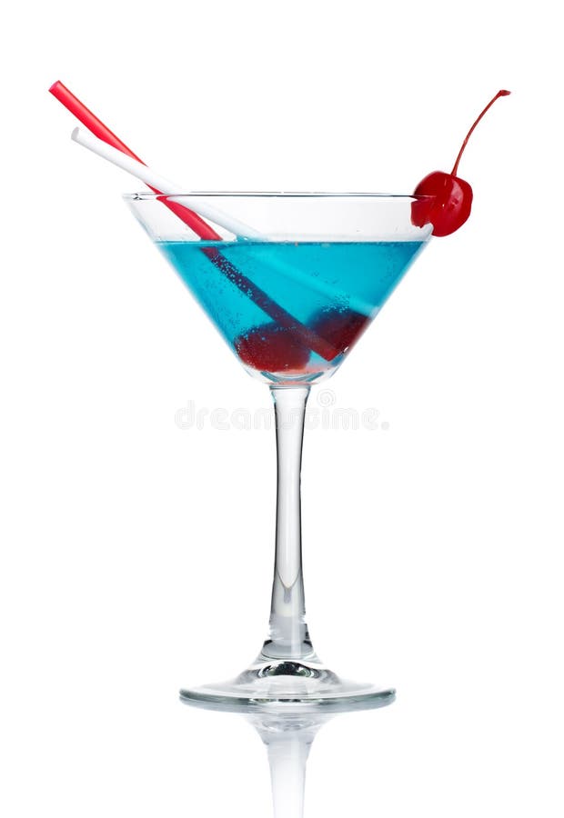 Blaue Cocktail Coupe Gläser Set - 4x 200ml Martini & Champagner Gläser In Ozeanblau