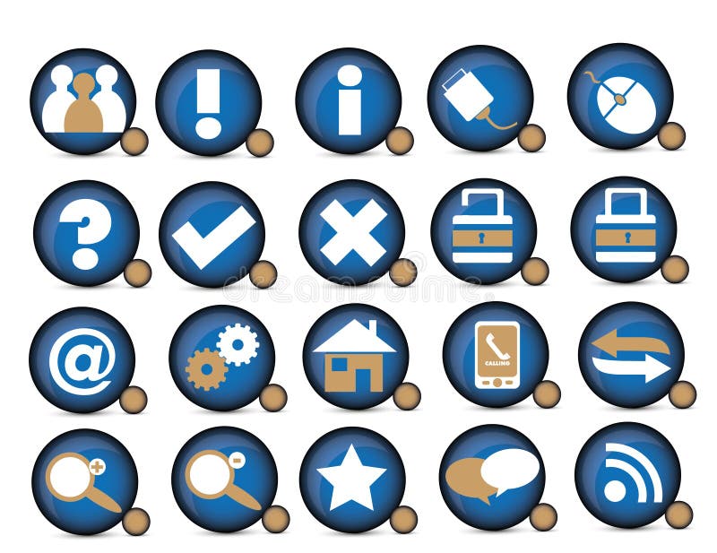Blaues ionc vektor abbildung Blaues ionc vektor abbildung