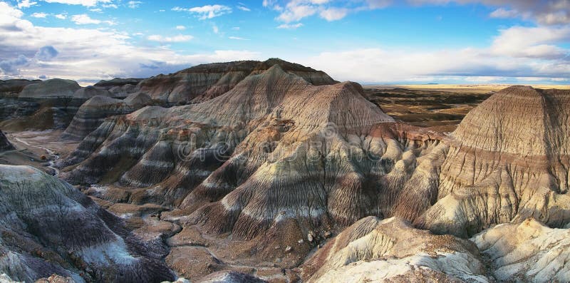 Blue Mesa, Petrified Forest National Park lizenzfreie stockfotos