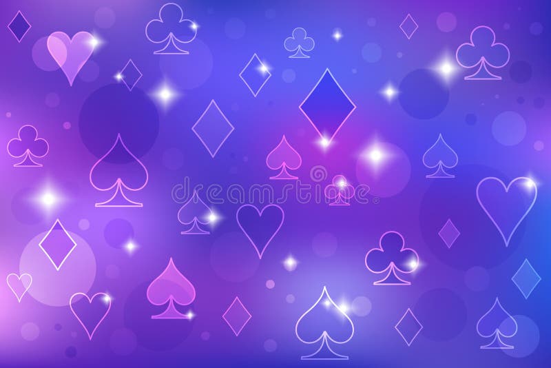 Blaues Vektormuster mit Symbolen von Spielkarten stock abbildung